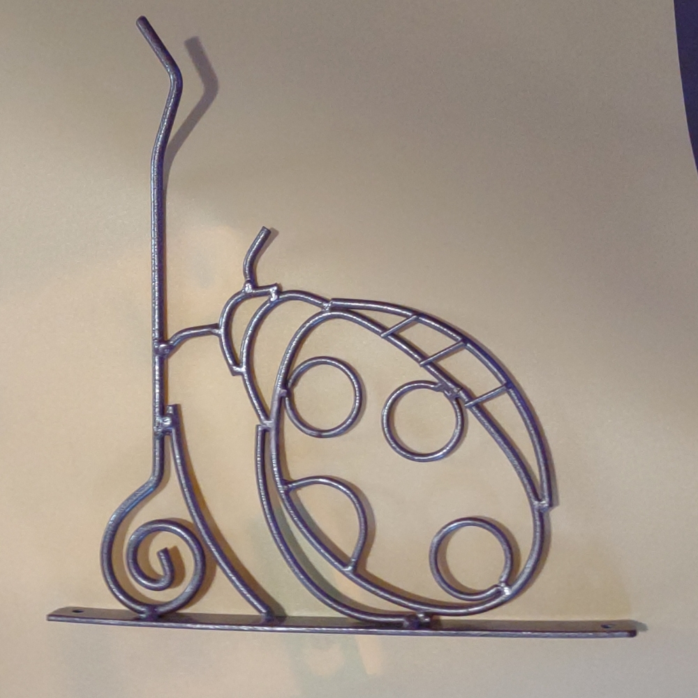 Ladybug decorative metal plant hanging wall hook lantern handcrafted unique